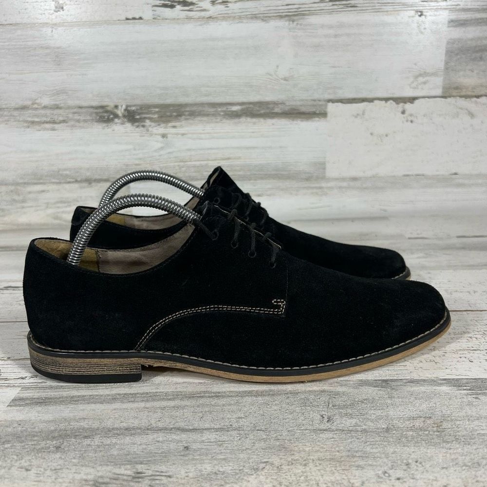 Stacy Adams Men's Oxford Shoes Lace Up Suede Black‎ Size 8M